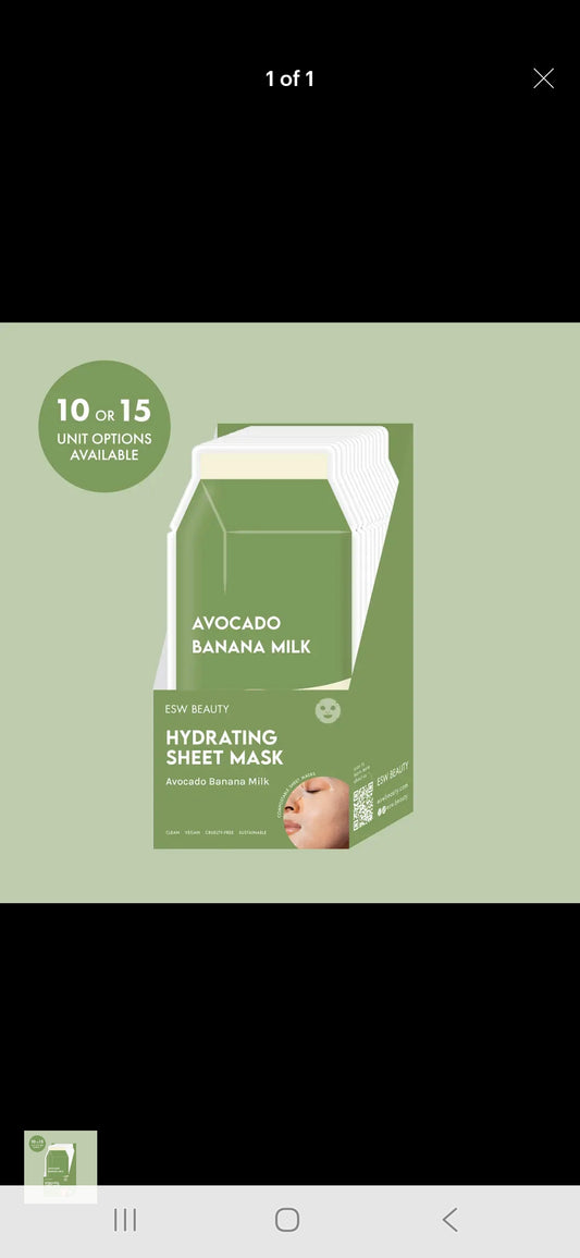 Avocado Banana Milk Hydrating Mask